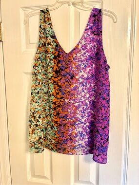 Multicolor Floral V-Neck Tank Top